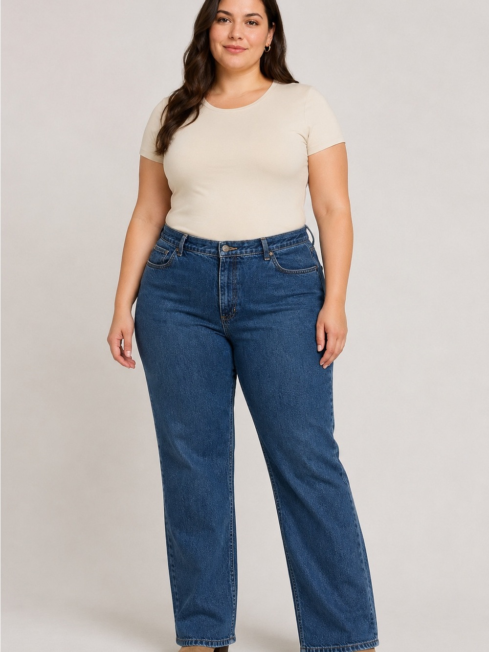 Liz Claiborne Lizwear Jeans Womens 16 Regular Blue Bootcut 100% Cotton Denim